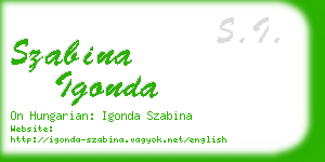 szabina igonda business card